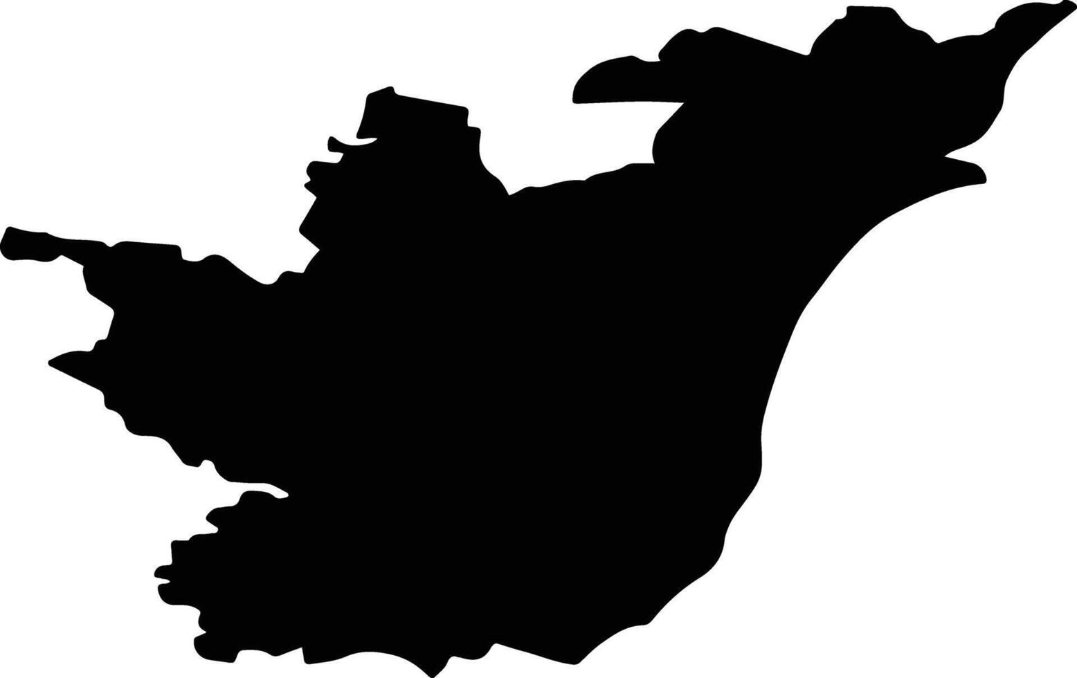 Khvalynsky District Russia silhouette map vector