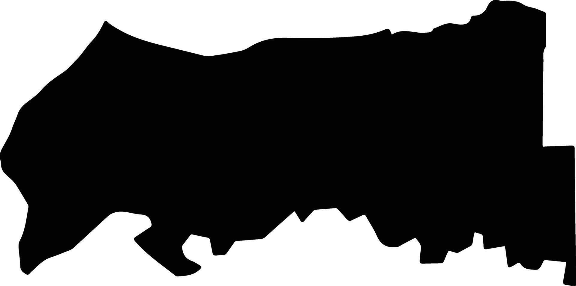 Kiang West Gambia silhouette map vector