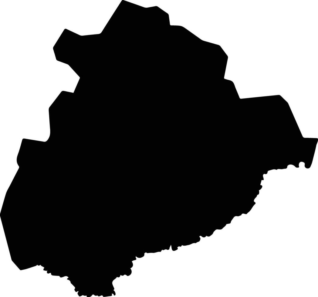 Kibago Burundi silhouette map vector
