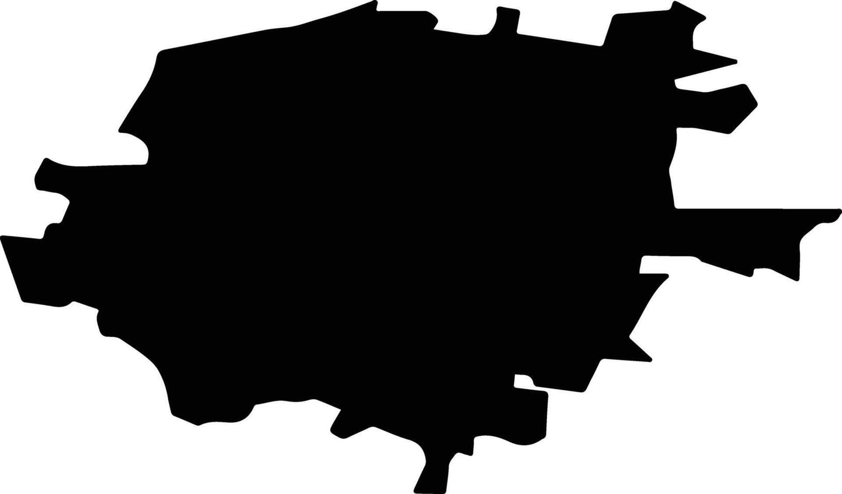 Kielce Poland silhouette map vector
