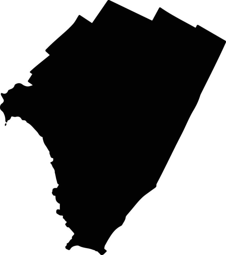Kien Luong Vietnam silhouette map vector