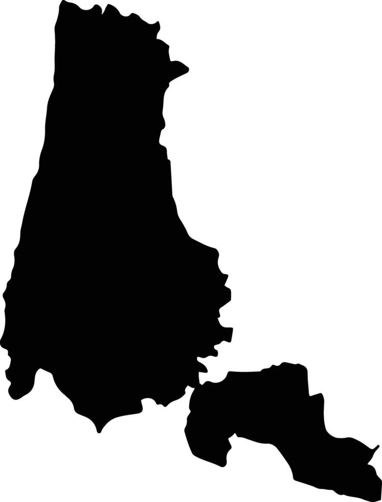 Kigoma Tanzania silhouette map vector