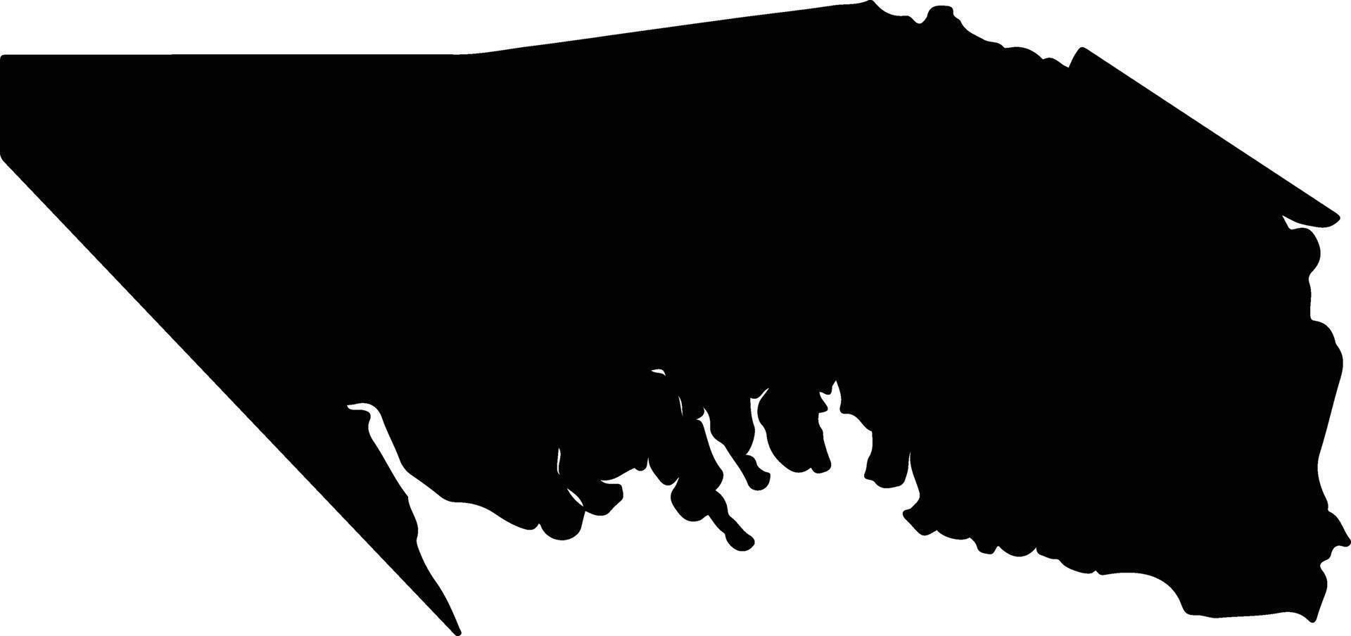 Kikori District Papua New Guinea silhouette map vector