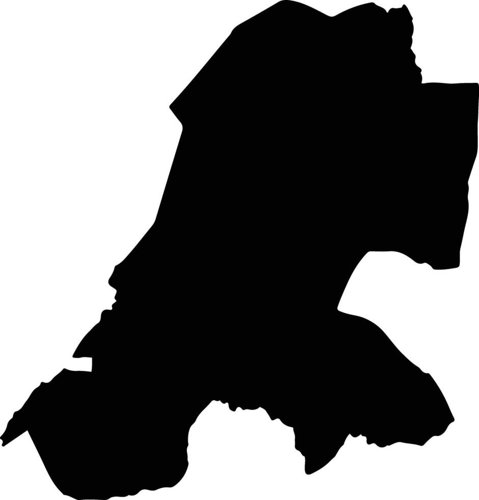 Kilindi Tanzania silhouette map vector