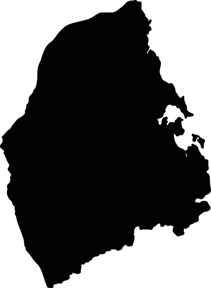 Kilwa Tanzania silhouette map vector