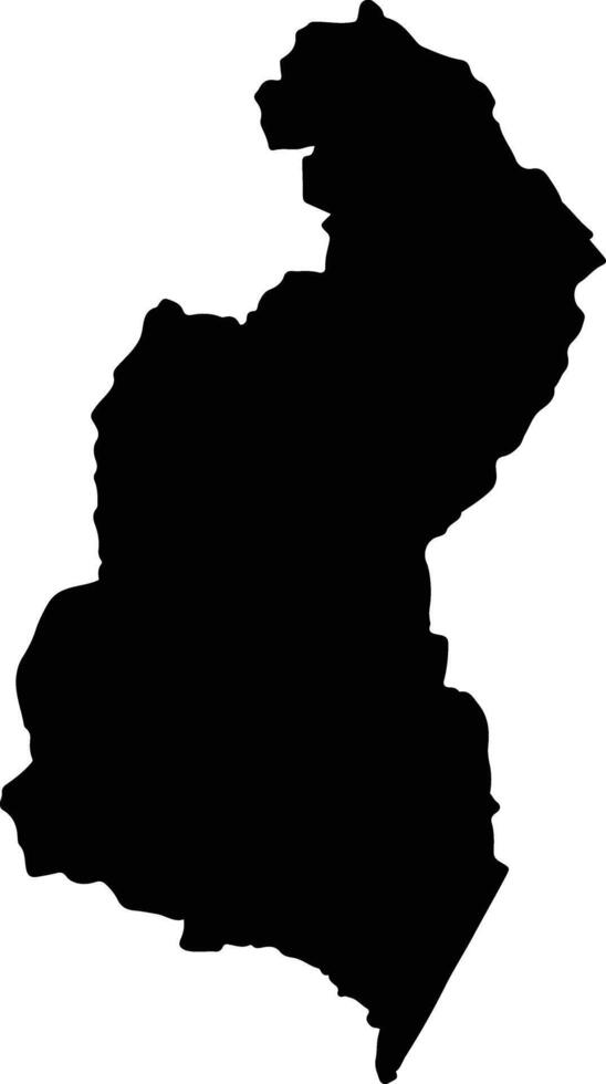 Kilosa Tanzania silhouette map vector