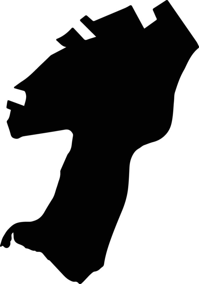 Kim Son Vietnam silhouette map vector