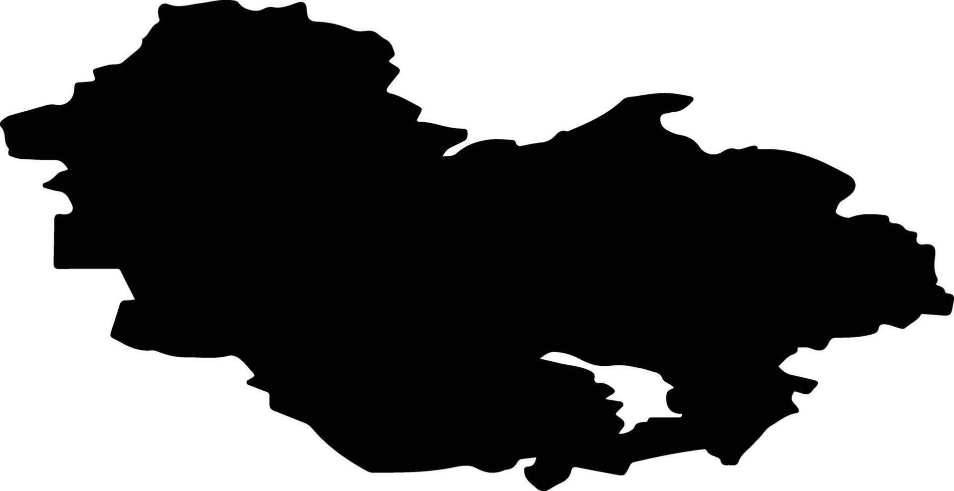 Kimrsky District Russia silhouette map vector