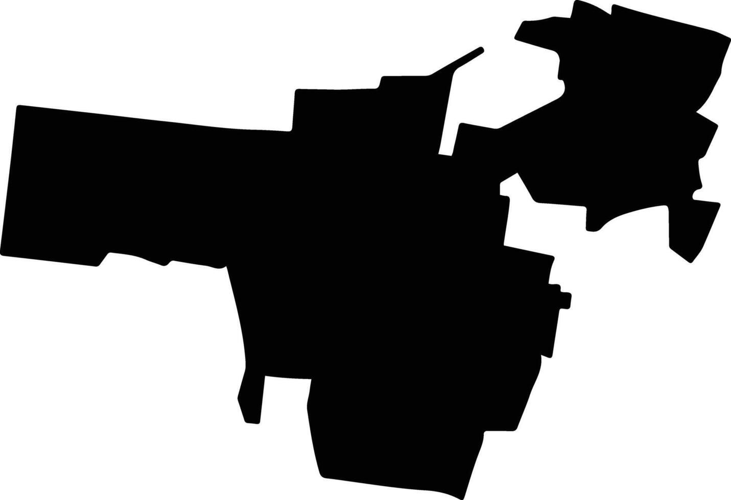 Kinchil Mexico silhouette map vector