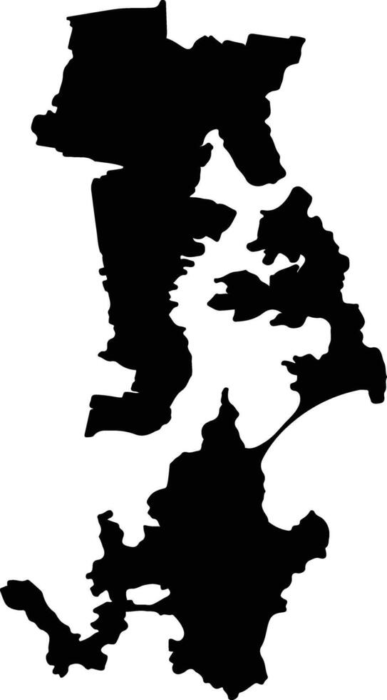 Kingborough Australia silhouette map vector