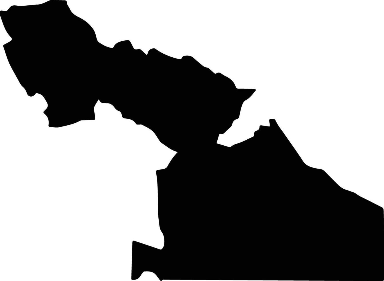 Kingsvale Jamaica silhouette map vector