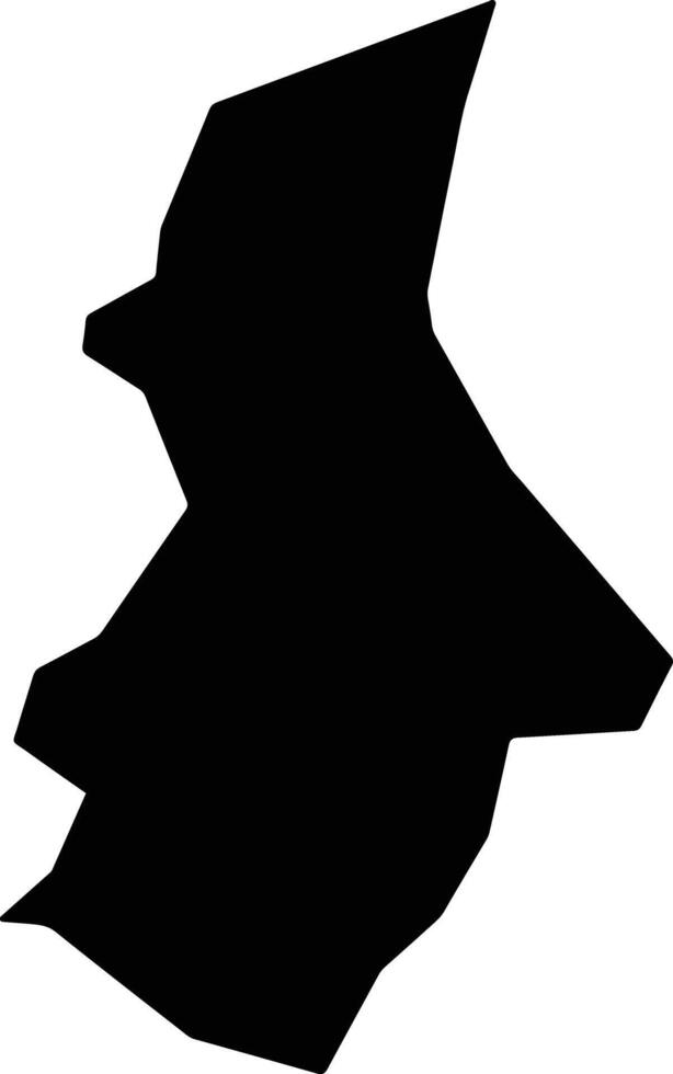 Kinkala Congo silhouette map vector