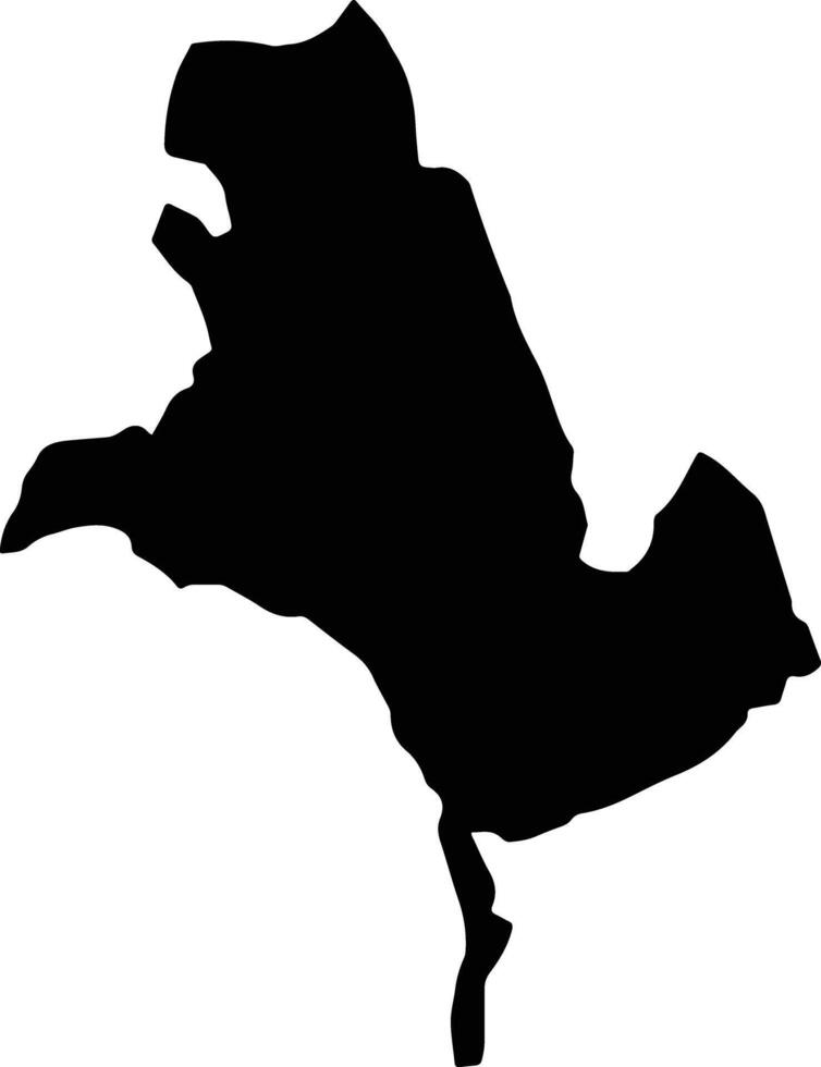 Kiri Democratic Republic silhouette map vector