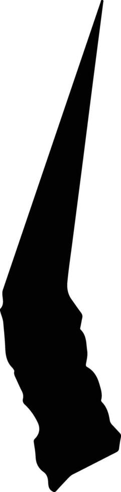 Kirinyaga Central Kenya silhouette map vector
