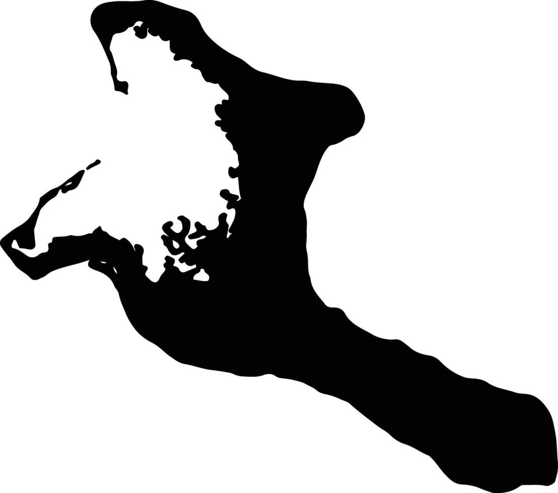 Kiritimati Kiribati silhouette map vector
