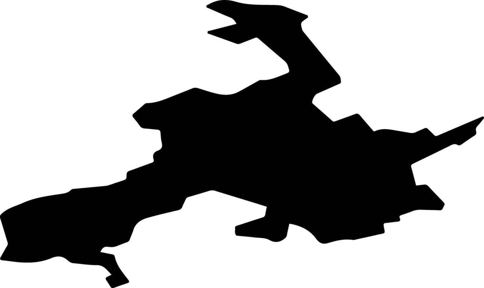 Kiselyovsk Russia silhouette map vector