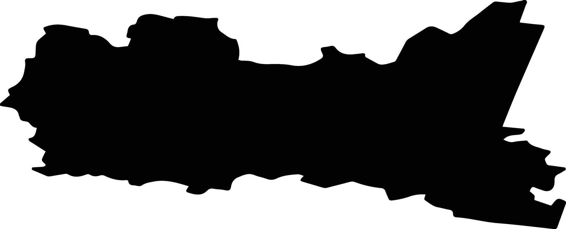 Kishertsky District Russia silhouette map vector