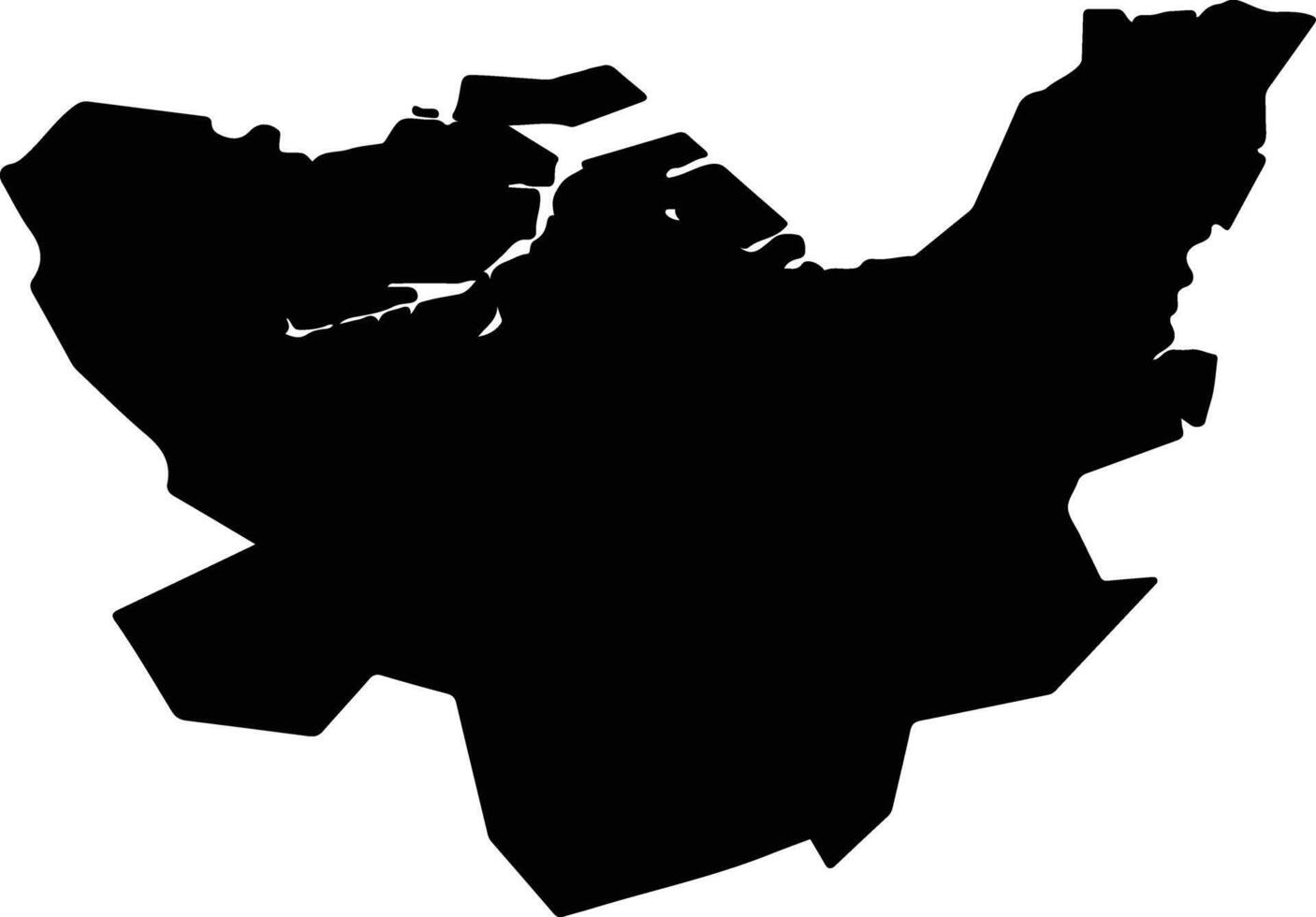 Kita Kyushu Japan silhouette map vector