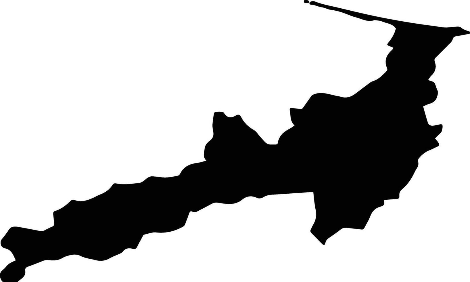 Kitami Japan silhouette map vector