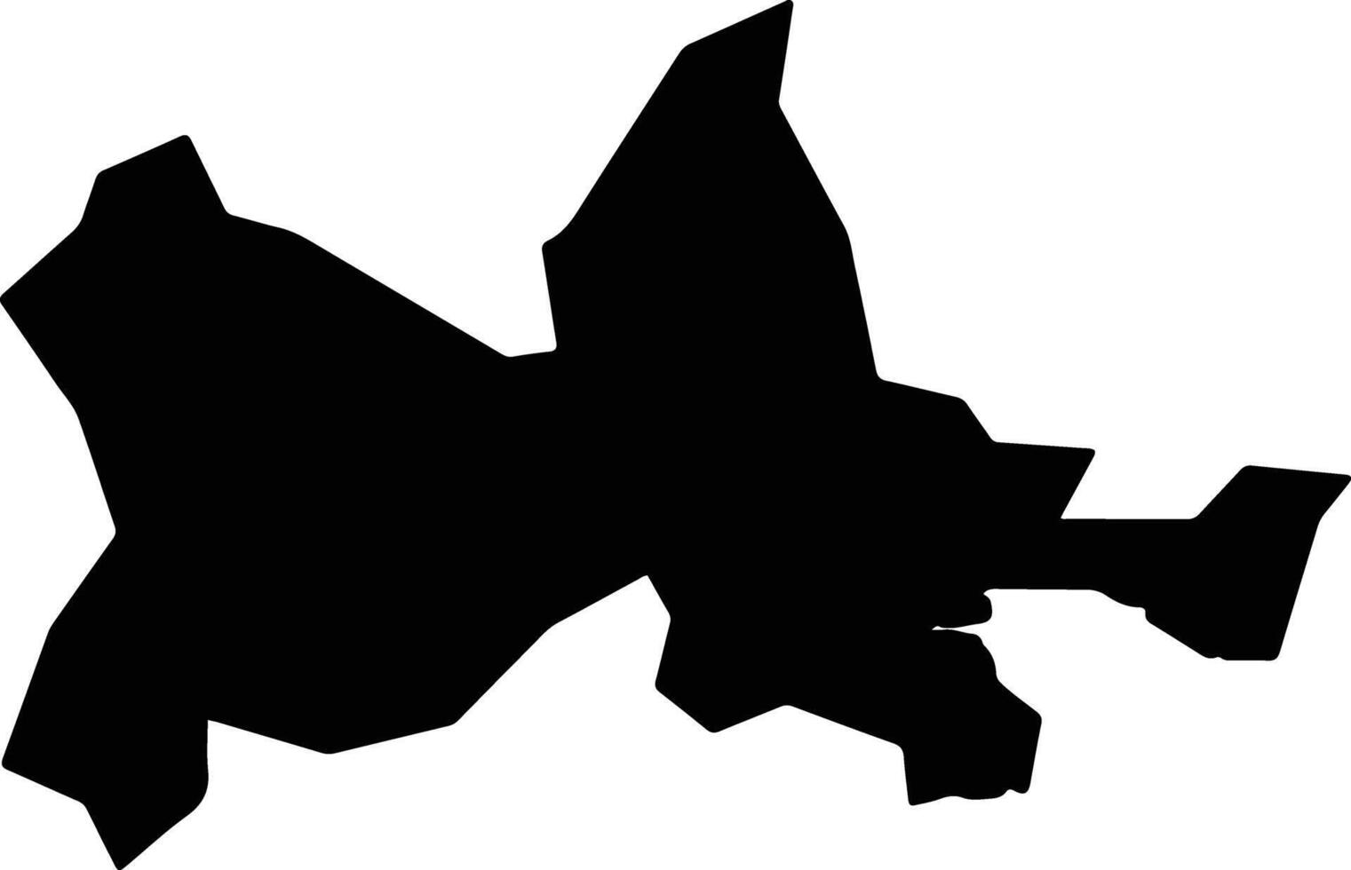 Kitsuki Japan silhouette map vector