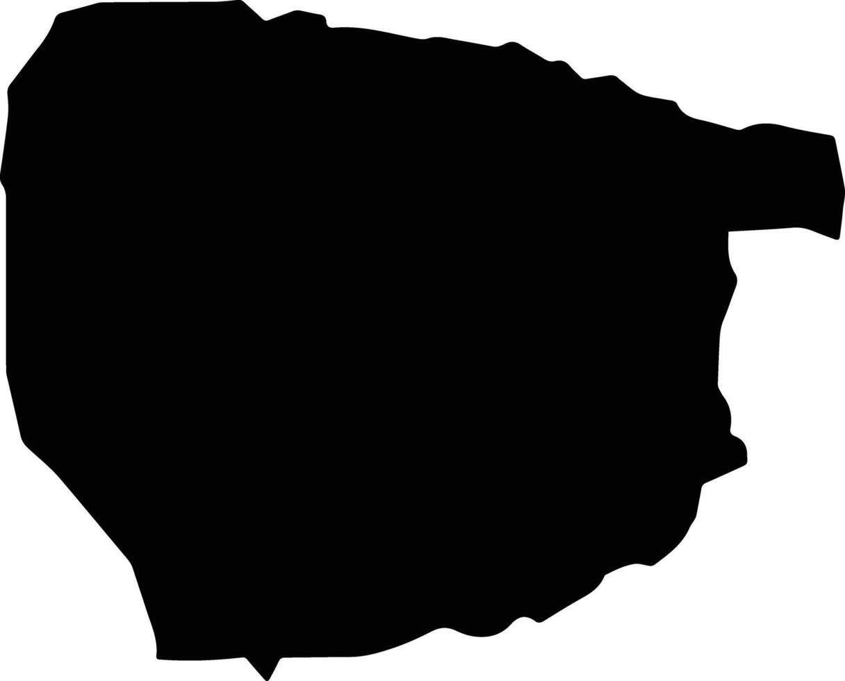 Kitui West Kenya silhouette map vector