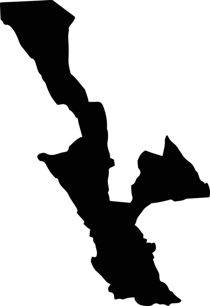 Kitui Rural Kenya silhouette map vector