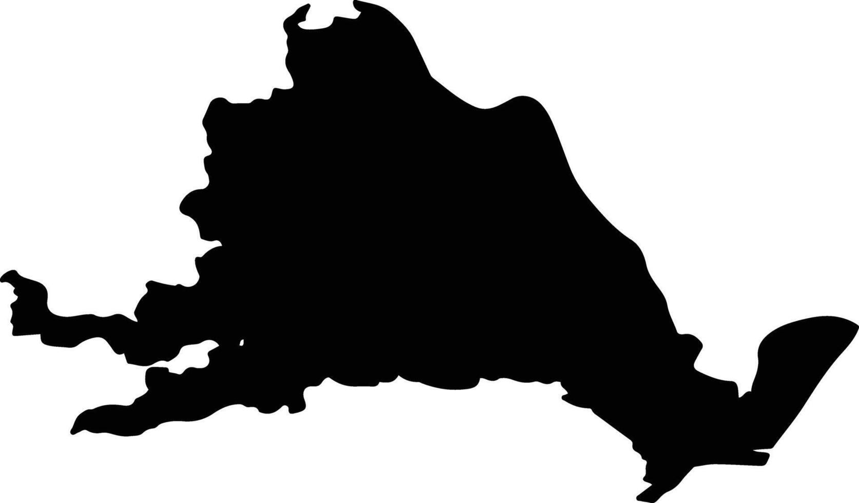 Kizlyarsky District Russia silhouette map vector