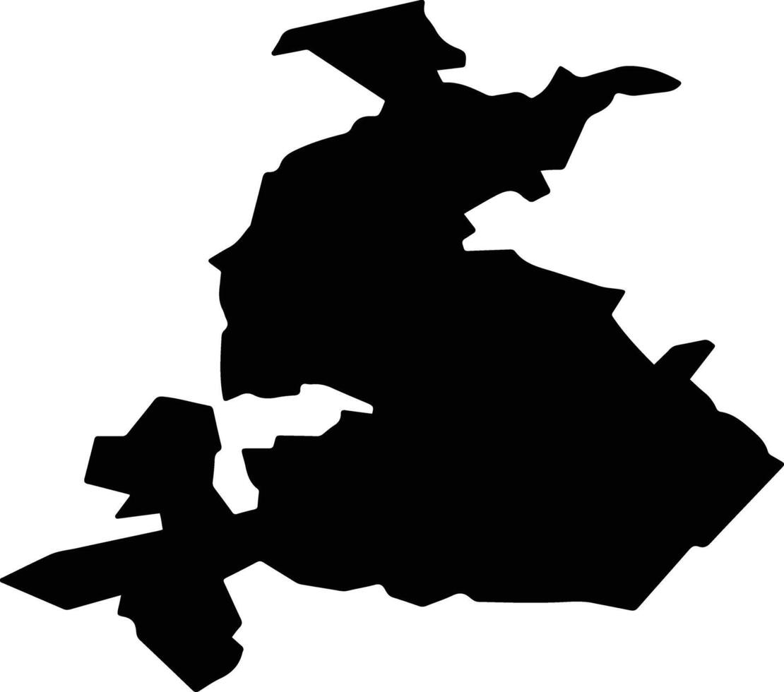Kizilyurtovsky District Russia silhouette map vector