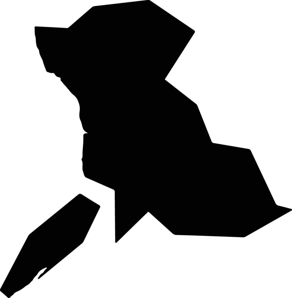 Klang Malaysia silhouette map vector