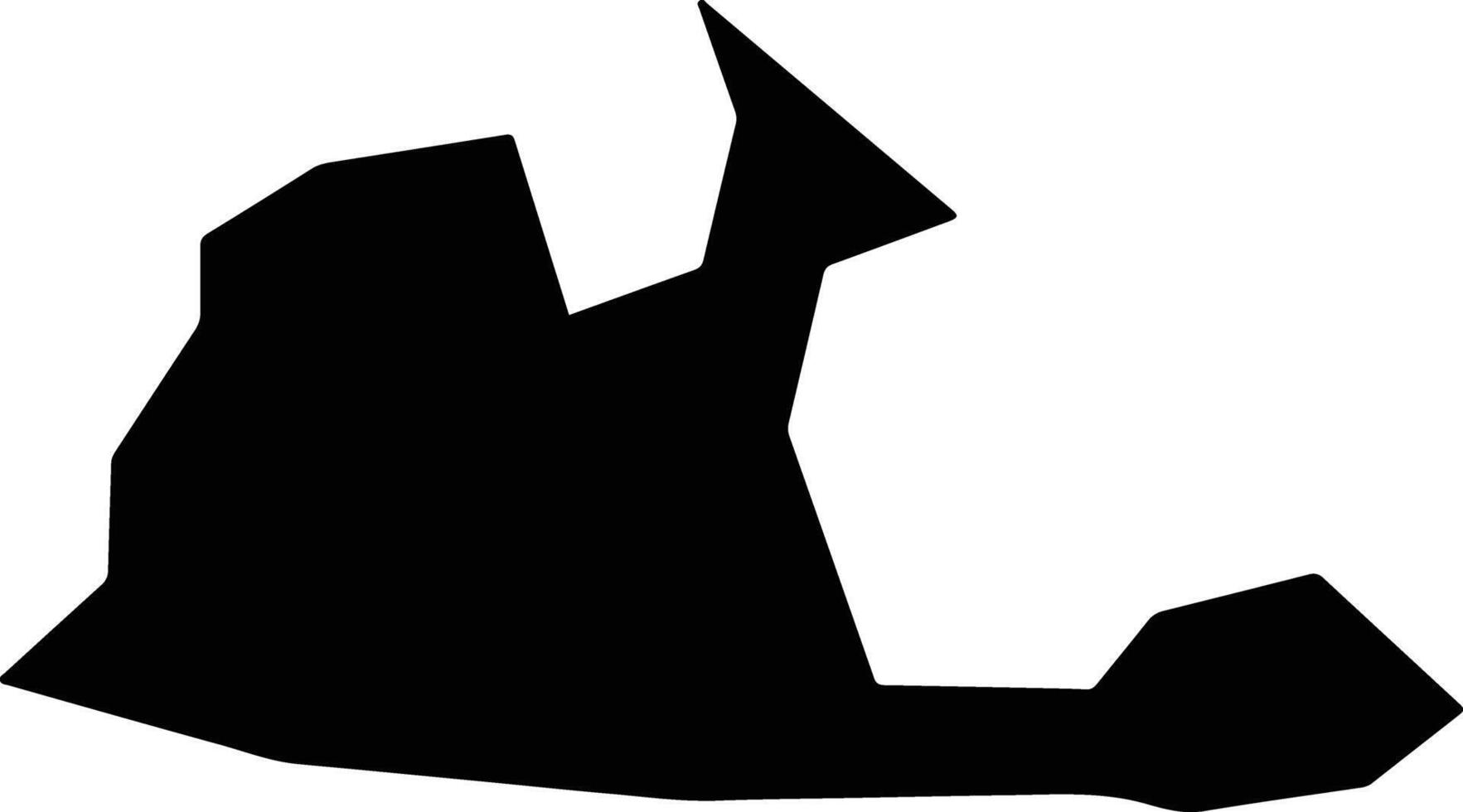 Klepini Cyprus silhouette map vector