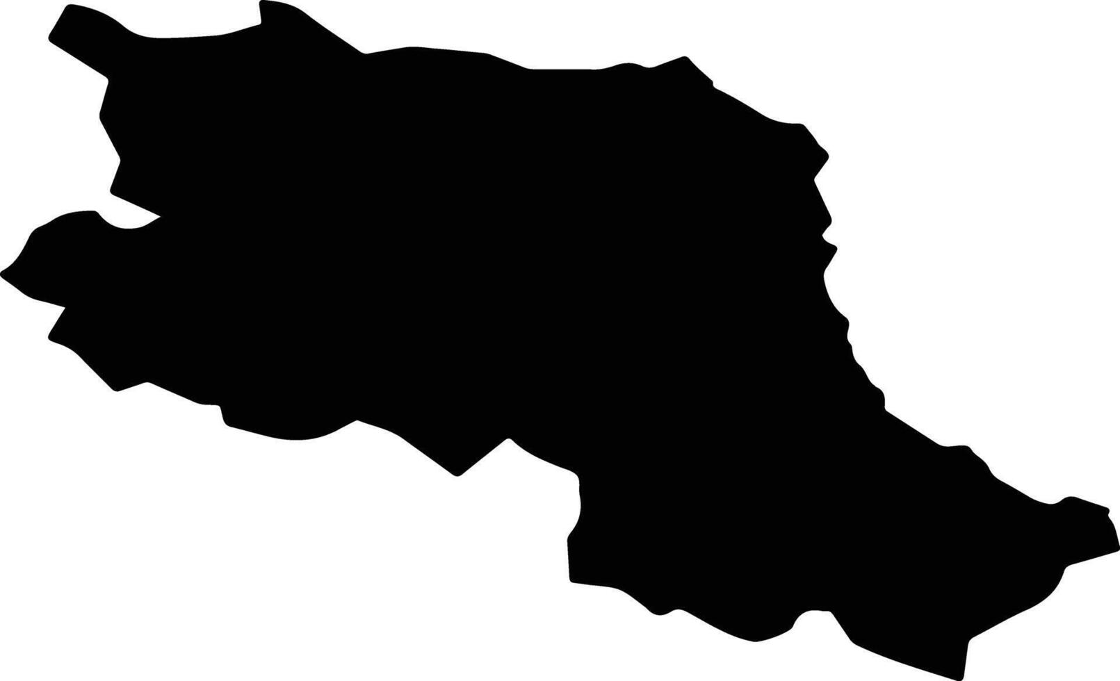 Knjazevac Municipality Serbia silhouette map vector