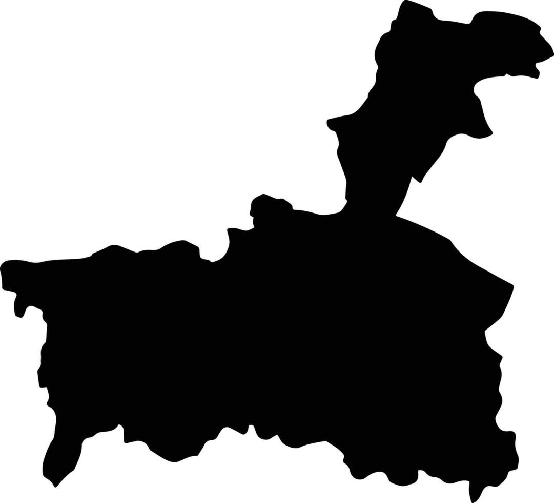 Kodarma India silhouette map vector