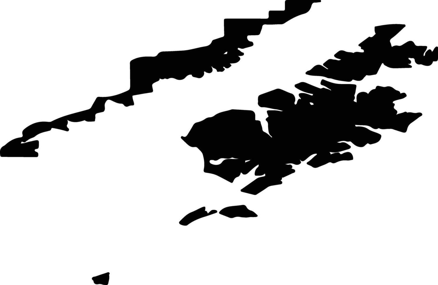 Kodiak Island United States silhouette map vector