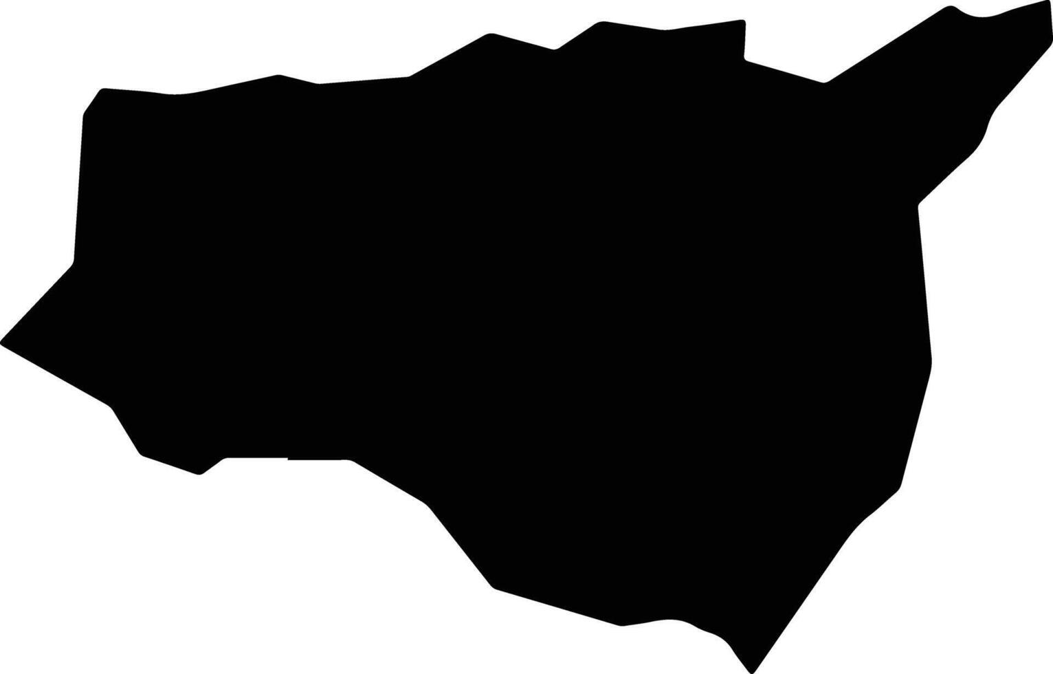 Kohistan Afghanistan silhouette map vector
