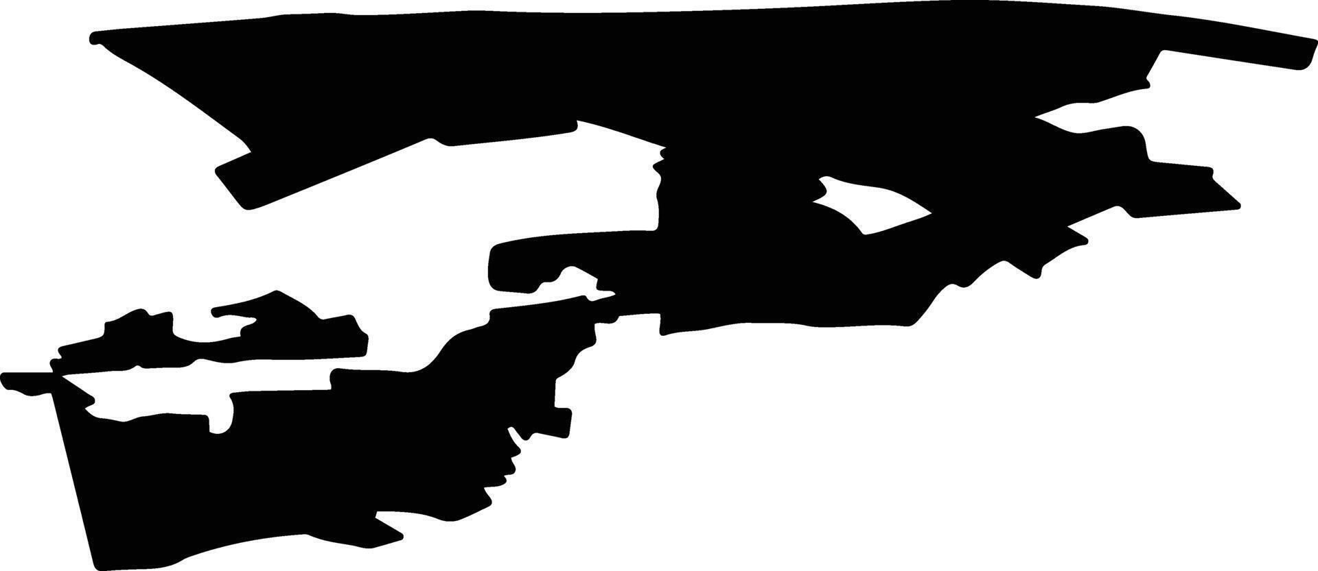 Kohtla vald Estonia silhouette map vector