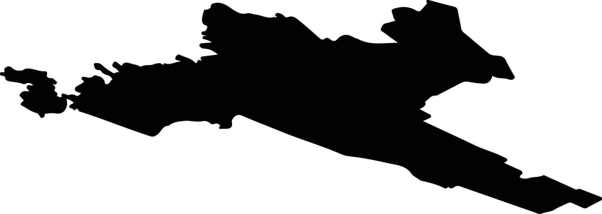 Kokkolan seutukunta Finland silhouette map vector
