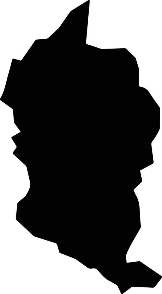 Kokona Nigeria silhouette map vector