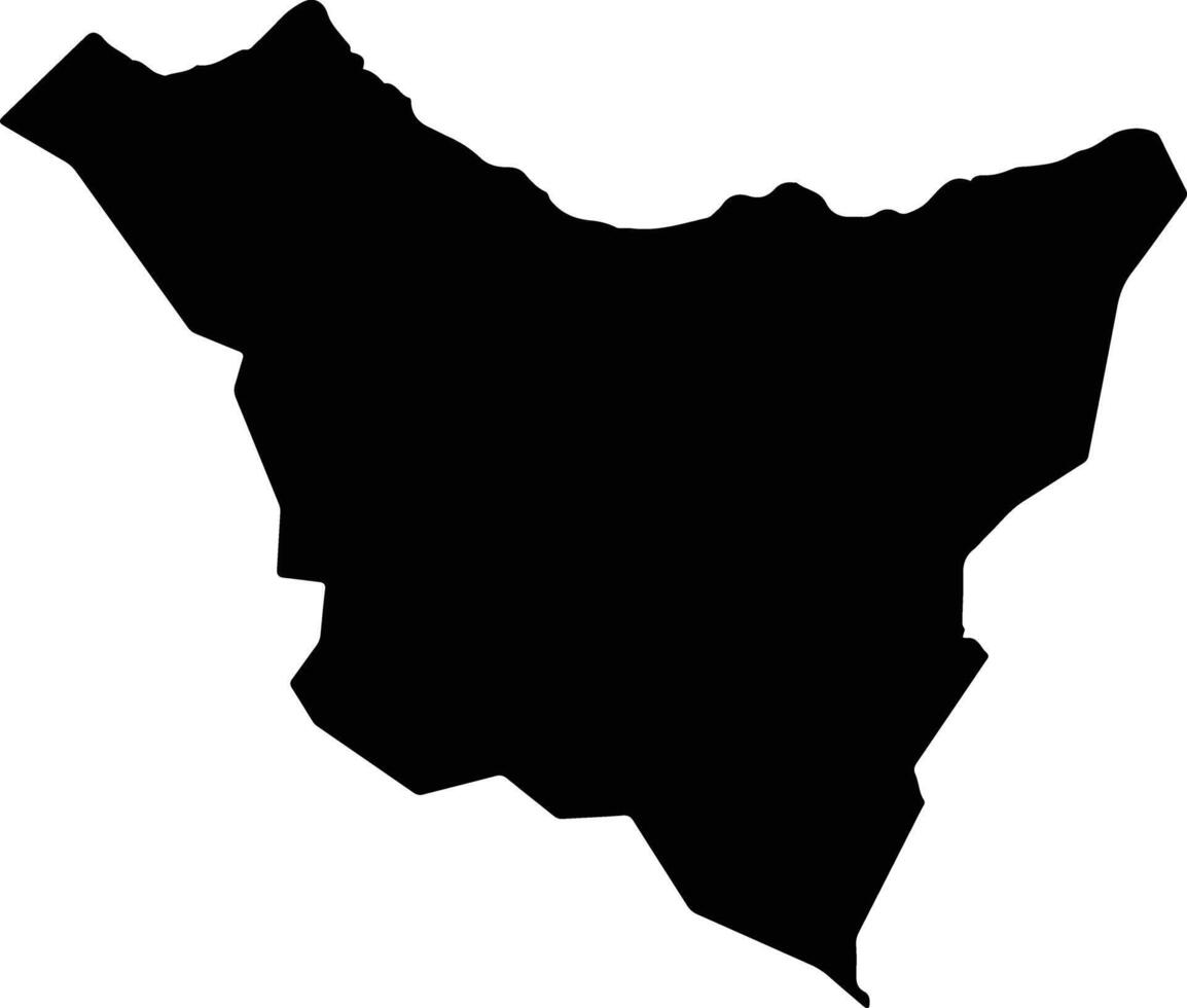 Kokopo District Papua New Guinea silhouette map vector