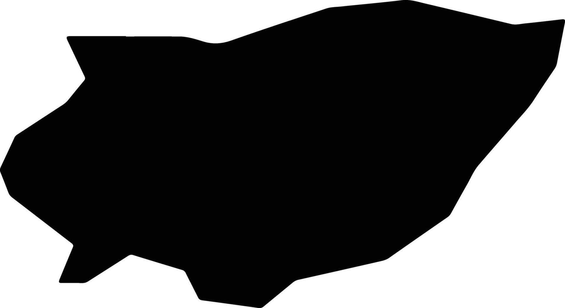 Koksan North Korea silhouette map vector