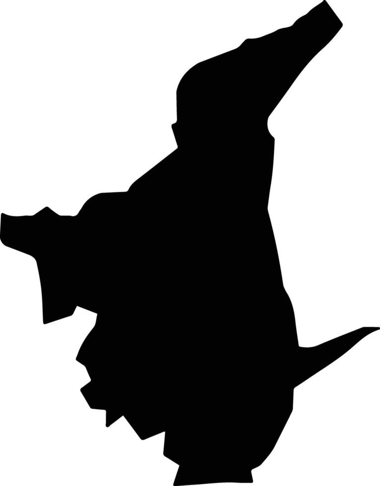 Kolahun Liberia silhouette map vector