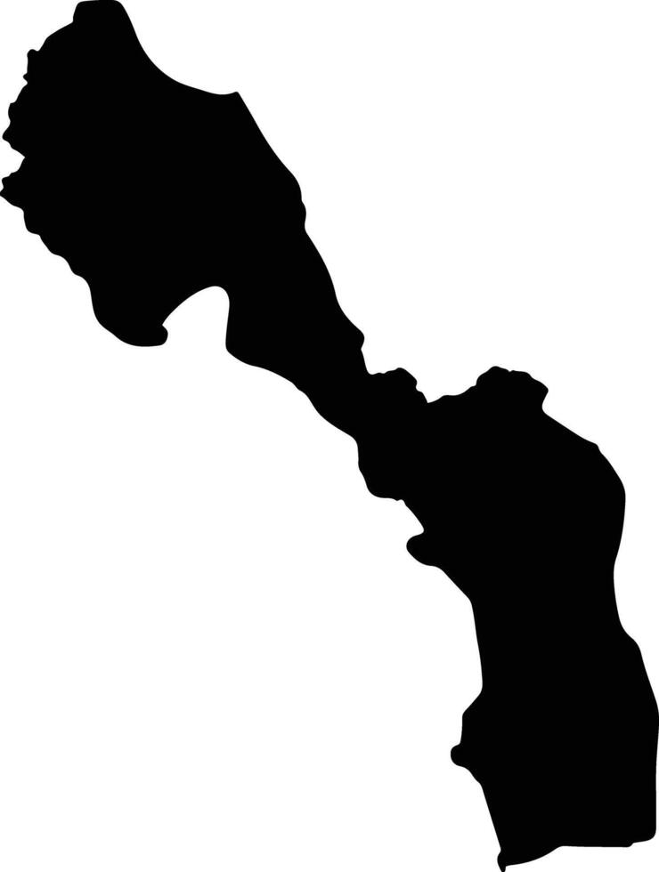 Kolaka Timur Indonesia silhouette map vector
