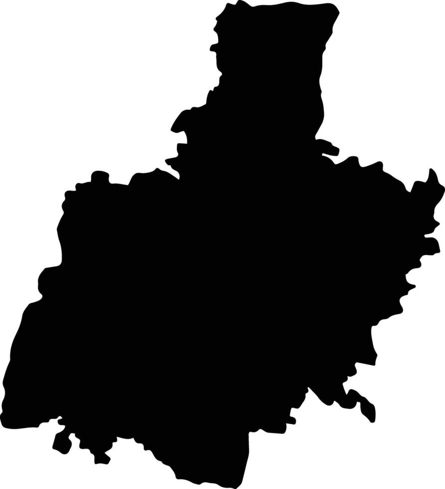 Kolar India silhouette map vector