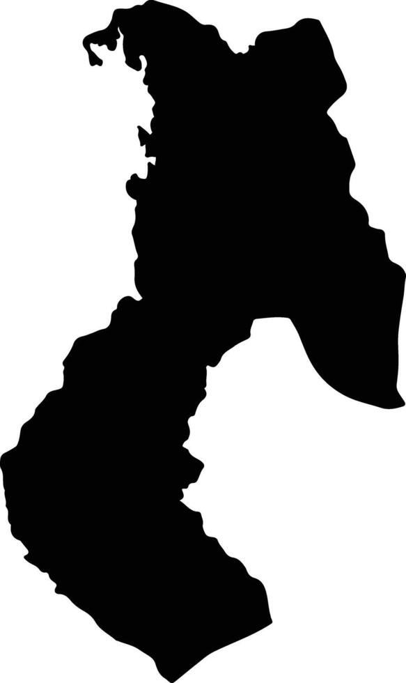 Kolaka Utara Indonesia silhouette map vector