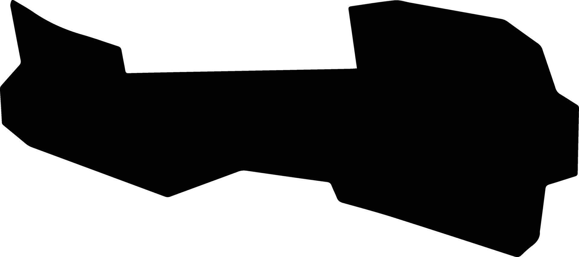 Komagane Japan silhouette map vector
