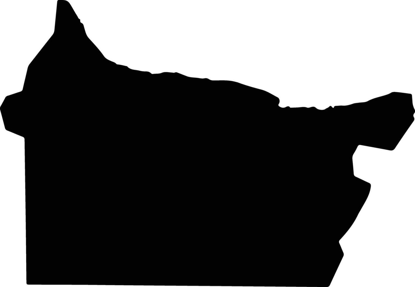 Kombo East Gambia silhouette map vector