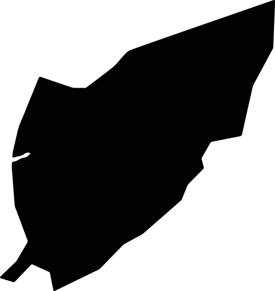 Komo Gabon silhouette map vector
