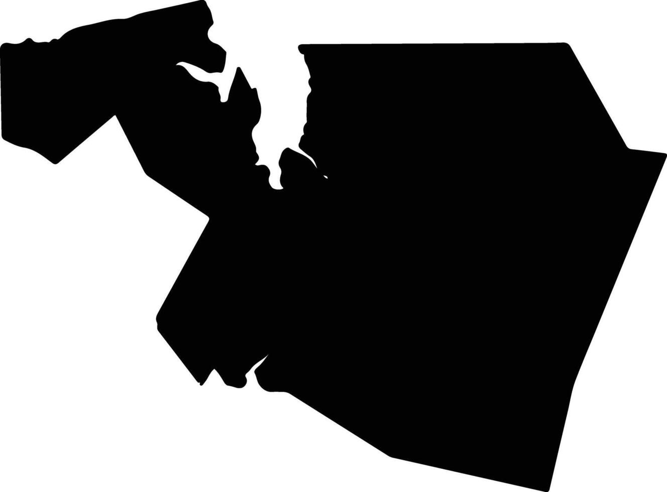 Komo Mondah Gabon silhouette map vector