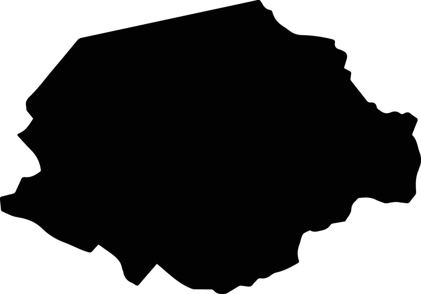 Kompiam District Papua New Guinea silhouette map vector