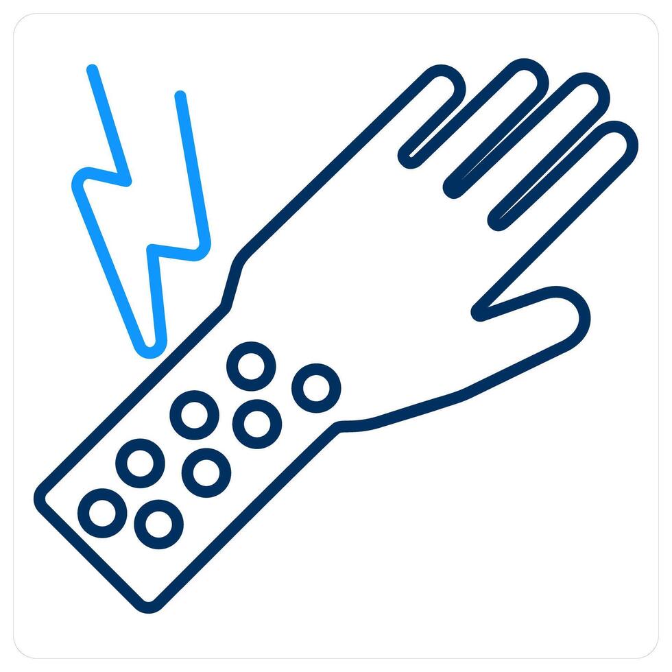 Rash icon concept in blue bold line color vector