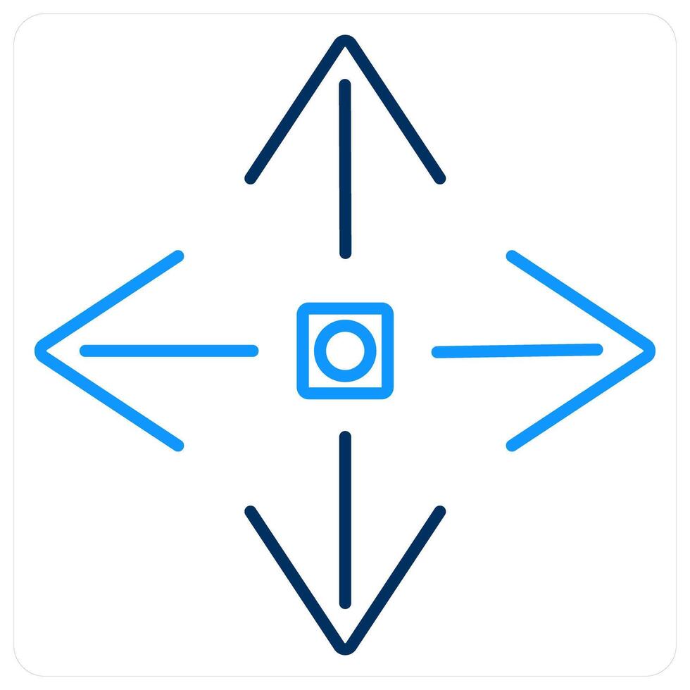 Move icon concept in blue bold line color vector